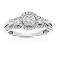 thumbnail image 1 of Vir Jewels 1/4 CTTW Lab Grown Diamond Engagement Ring in Sterling Silver Prong Size 8, 1 of 8