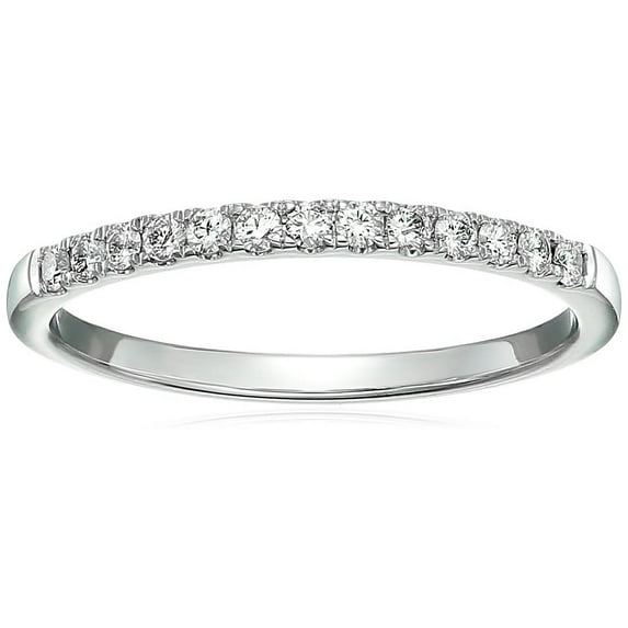 Vir Jewels 1/5 CTTW Pave Diamond Wedding Band 14K White Gold Bridal Ring Prong Set Size 5 Female
