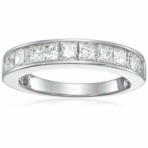 Vir Jewels 1.50 CTTW Princess Diamond Wedding Band 14K White Gold Channel Set Size 8 Female Adult