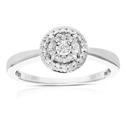 Vir Jewels 1/6 CTTW Lab Grown Diamond Engagement Ring in Sterling Silver Female Adult
