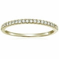 thumbnail image 1 of Vir Jewels 1/6 CTTW Micropave Diamond Wedding Band in 10K Yellow Gold Prong Set Size 5.5 Female Adult, 1 of 6