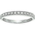 thumbnail image 1 of Vir Jewels 1/6 CTTW Petite Diamond Wedding Band in 10K White Gold with Milgrain Size 6 Female Adult, 1 of 7