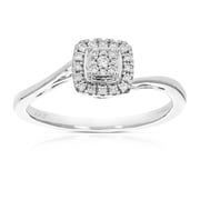 Vir Jewels 1/8 CTTW Lab Grown Diamond Ring in Sterling Silver Female Adult
