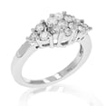 thumbnail image 1 of Vir Jewels 1 CTTW 3 Stone Diamond Engagement Ring for Women 14K White Gold Round Halo Cluster, 1 of 4