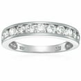 thumbnail image 1 of Vir Jewels 1 CTTW Classic Diamond Wedding Band 14K White Gold I1-I2 Channel Set Size 5.5 Female Adult, 1 of 6