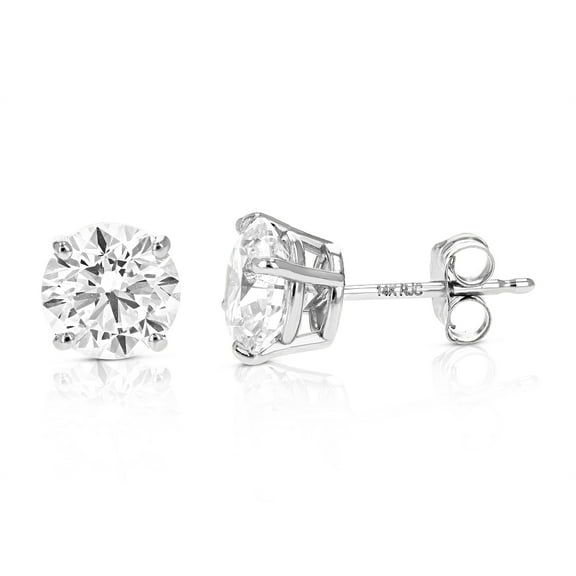 Vir Jewels 1 CTTW Lab Grown Diamond Stud Earrings in 14K Gold With Push Backs For Women