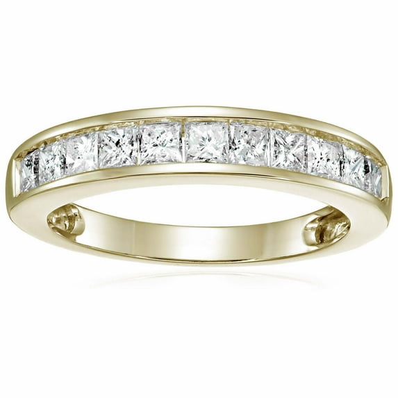 Vir Jewels 1 CTTW Princess Cut Diamond Wedding Band 14K Yellow Gold Channel Set Size 6.5 Female Adult