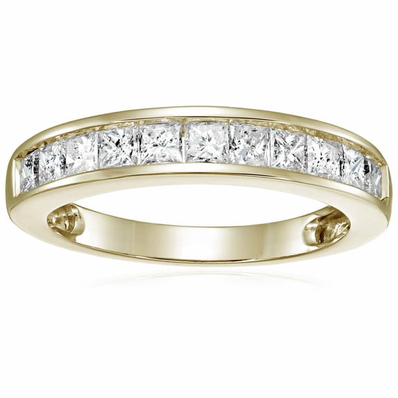 Vir Jewels 1 CTTW Princess Cut Diamond Wedding Band 14K Yellow Gold Channel Set Size 6 Female Adult