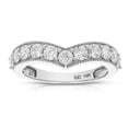 thumbnail image 1 of Vir Jewels 1 CTTW V-Shape Diamond Wedding Band with Milgrain 14K White Gold Size 9.5 Female Adult, 1 of 8