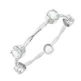 thumbnail image 1 of Vir Jewels 12 CTTW Green Amethyst Bangle Bracelet Brass with Rhodium Plating 10 MM Round Female Adult, 1 of 5