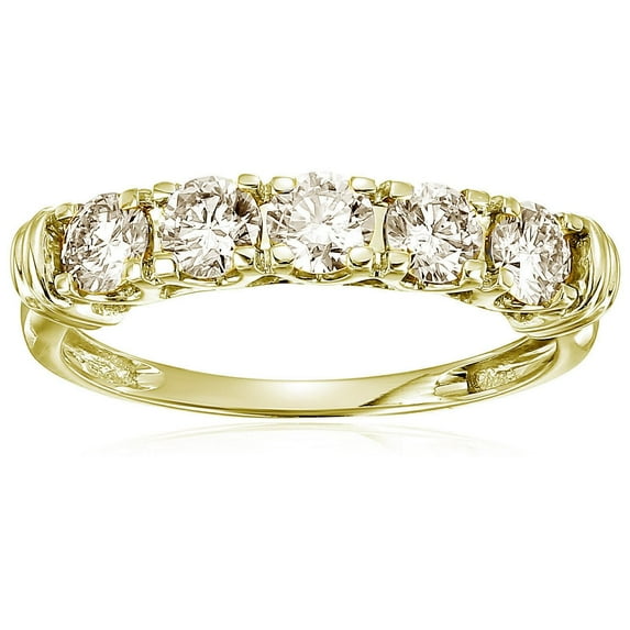 Vir Jewels 2 CTTW 5 Stone Diamond Wedding Engagement Ring 14K Yellow Gold Round Size 6 Female Adult