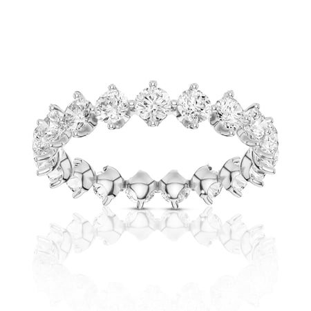 Vir Jewels 2 CTTW Lab Grown Diamond Eternity Ring Wedding Band in 14K White Gold Female Adult