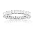 thumbnail image 1 of Vir Jewels 2 CTTW Princess Diamond Wedding Band Eternity Ring Women 14K White Gold Prong Set, 1 of 9