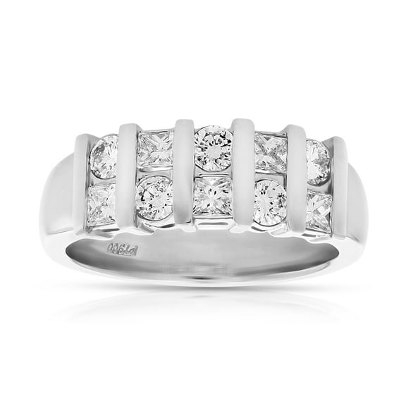 Vir Jewels 3/4 CTTW Diamond Wedding Band Platinum Size 7 Female Adult