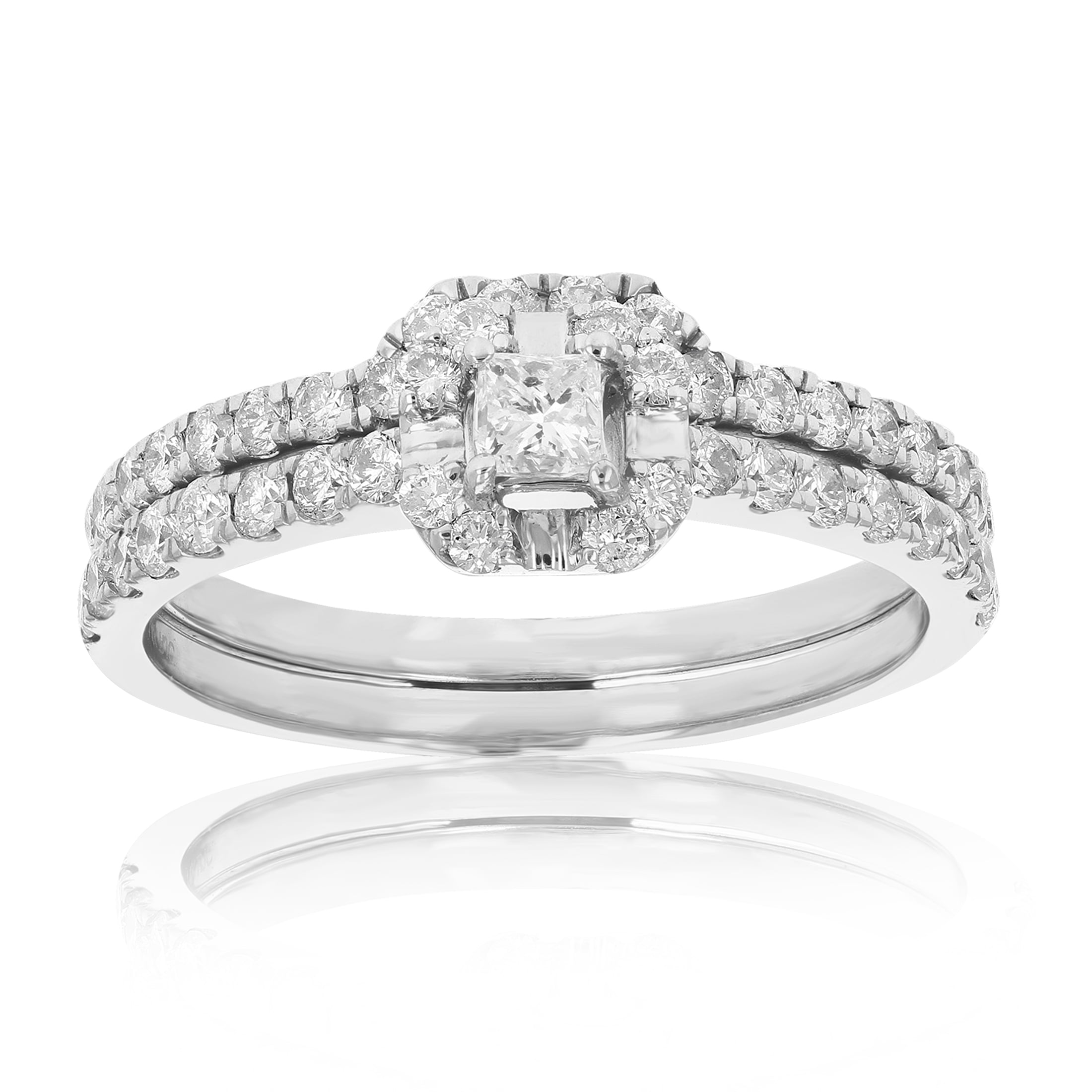 V3 Jewelry Sterling Silver 1/4 CTTW Natural White Diamond Engagement Ring