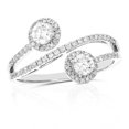thumbnail image 1 of Vir Jewels 3/4 CTTW Lab Grown Diamond 2 Stone Engagement Ring in 14K White Gold Female Adult, 1 of 5