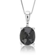 Vir Jewels 3.50 CTTW Black Diamond Pendant Necklace Oval Shape for Women .925 Sterling Silver