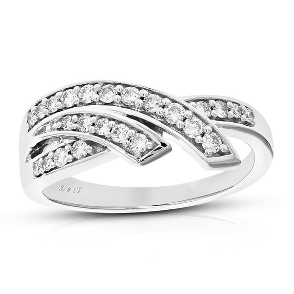 Vir Jewels 3/8 CTTW Lab Grown Diamond Ring in Sterling Silver Female Adult