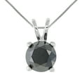 thumbnail image 1 of Vir Jewels 3 CTTW Black Diamond Solitaire Pendant Necklace Sterling Silver with Rhodium 18 Inch Chain, 1 of 4