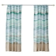 thumbnail image 1 of Vira 63 Inch Window Curtains, Ocean Waves and Sand Print, Rod Pockets, 1 of 6