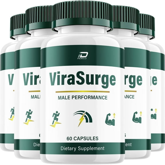 ViraSurge for Men Capsules – Vira Surge Vitamin Complex Pills, Energy, 5 Pack, 300 Capsules