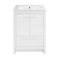 thumbnail image 1 of Virage 24 in. White Bathroom Vanity With White, 3-Hole Ceramic Sink Top, 1 of 12