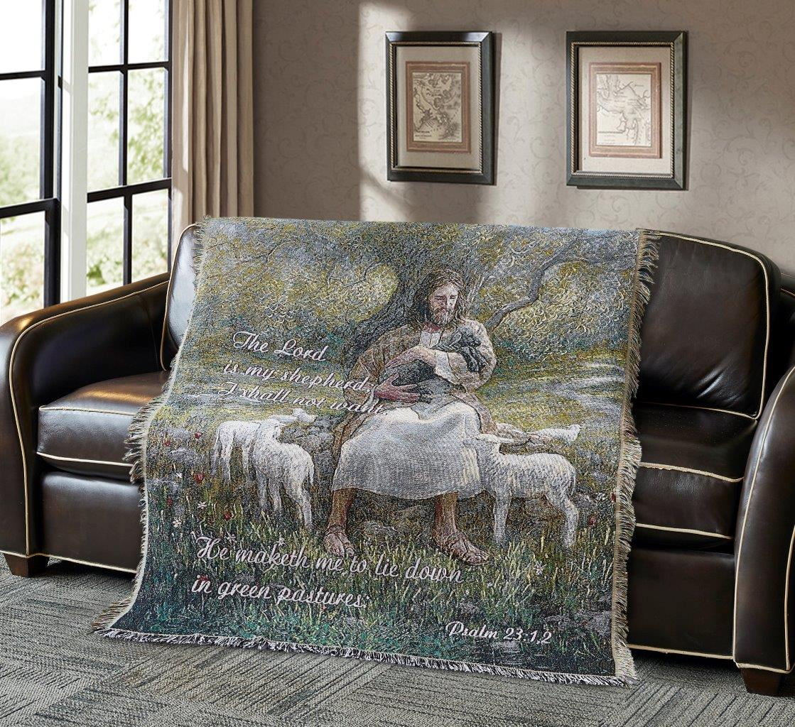 Virah Bella Inspirational Tapestry Throw Blanket 50"x60" Fringed