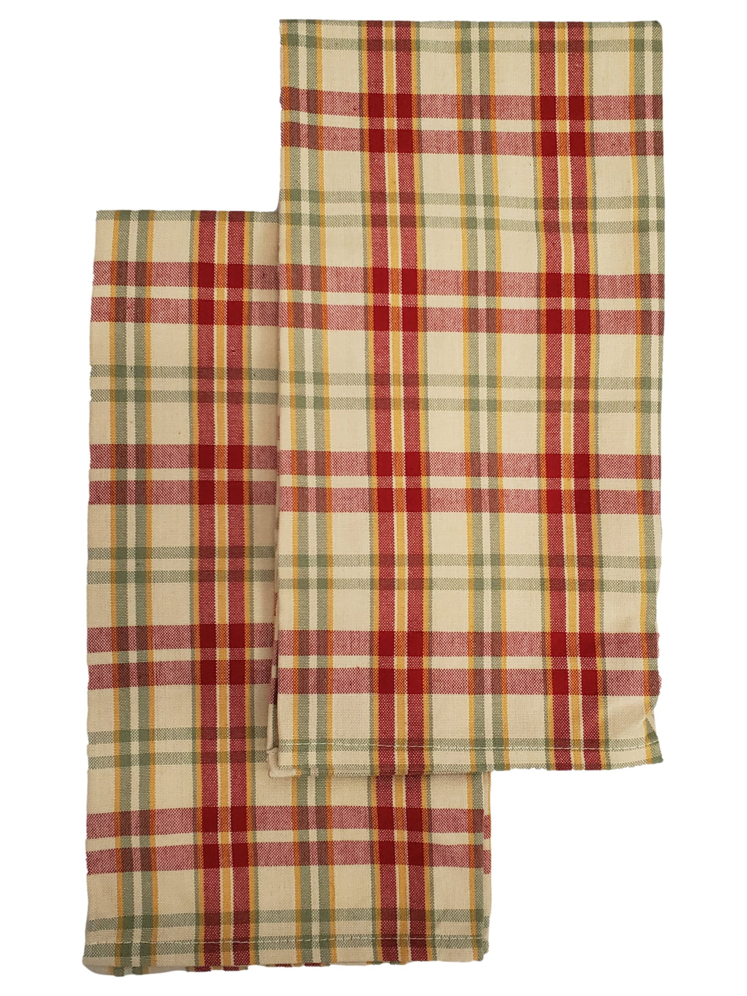Virah Bellah Green, Black & Gold Garret Plaid Kitchen Towel Set - 2 Dish Towels, Size: 20 x 27