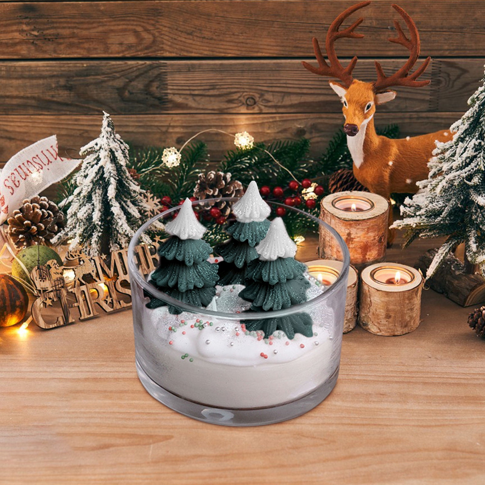Viral Candle ,Viral Christmas Tree Candles, 2024 Aspen Winter Forest(04)