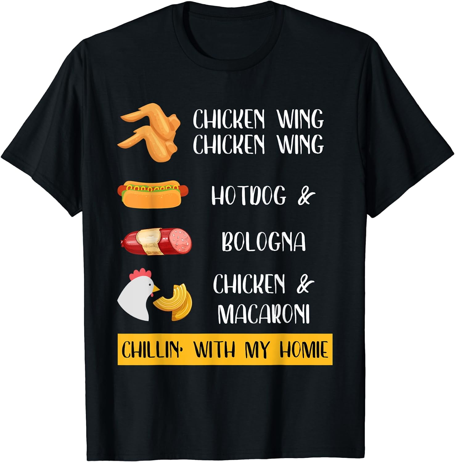 Viral Chicken Wing Chicken Wing Hot Dog & Bologna Song Lyric TShirt
