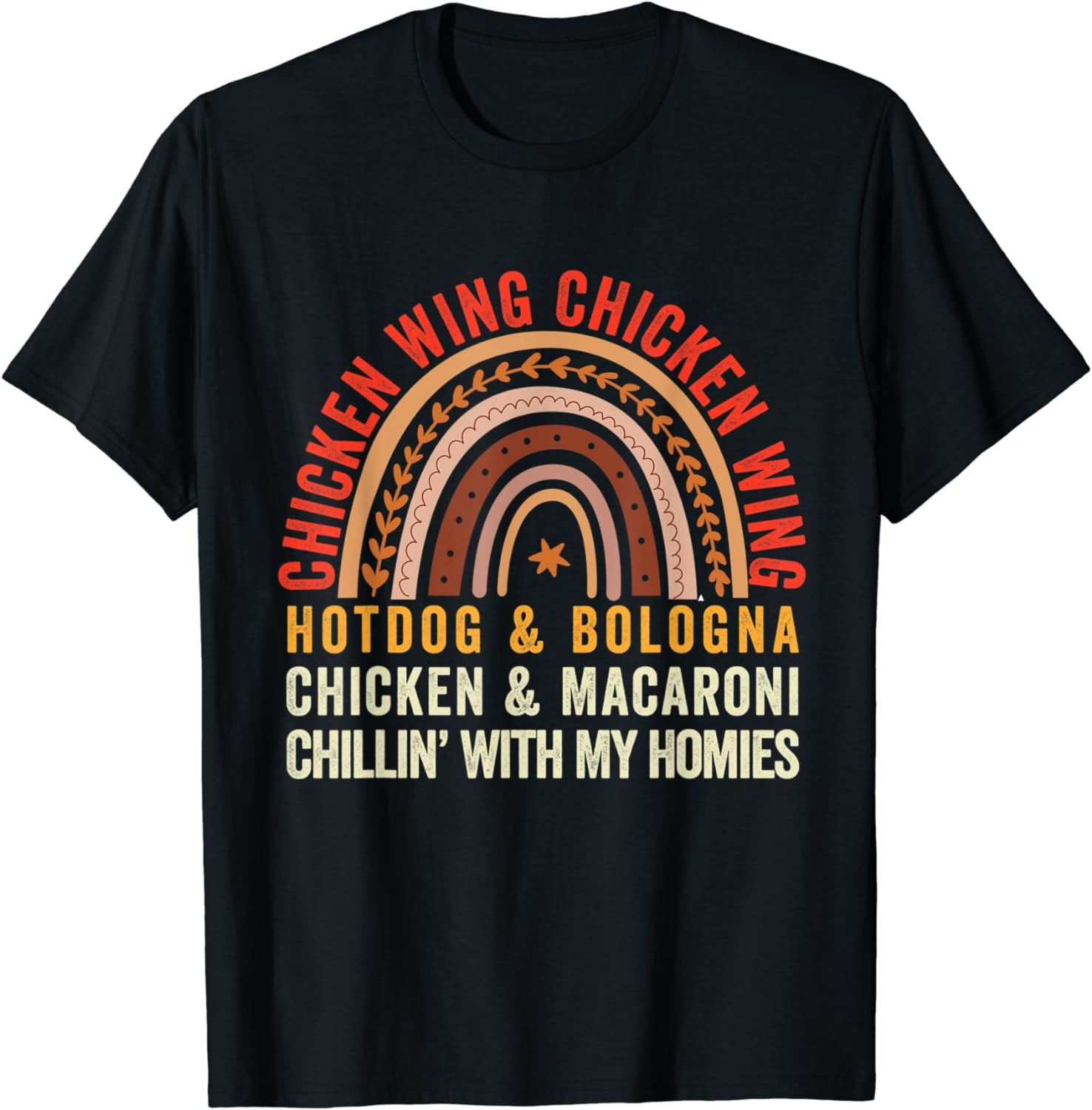 Viral Chicken Wing Chicken Wing Hot Dog Bologna Song lyric T-Shirt ...