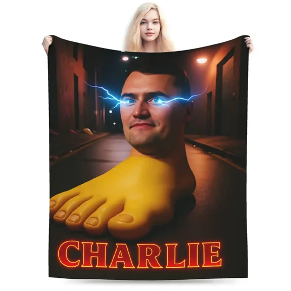 Viral Giant Foot Meme Funny Flannel Throw Blanket - Silly Humor, 30 x 40 in