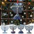 thumbnail image 1 of Viral Hanukkah Menorah Ornament - Traditional Jewish Festival Decor, Durable Metal/Resin Design for Home, Mantel & Holiday Displays, Festive 9-Branch Candlestick Themed Decorative Pendant, 3.18in, A, 1 of 8