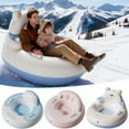 thumbnail image 1 of Viral Inflatable Snow Tube Sled - Heavy-Duty PVC Winter Sledding Toy with Ergonomic Handles, Quick-Inflate for Adults & Teens, Durable Cold-Resistant Design for Snowy Hills & Winter Fun, 34.3in, B, 1 of 5
