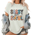 thumbnail image 1 of Viral TikTok Cowgirl Tee - 'Sassy Little Soul' Retro Western Shirt, Women's Soft Washed Cotton Graphic Tops for Country Music Lovers, 1 of 5