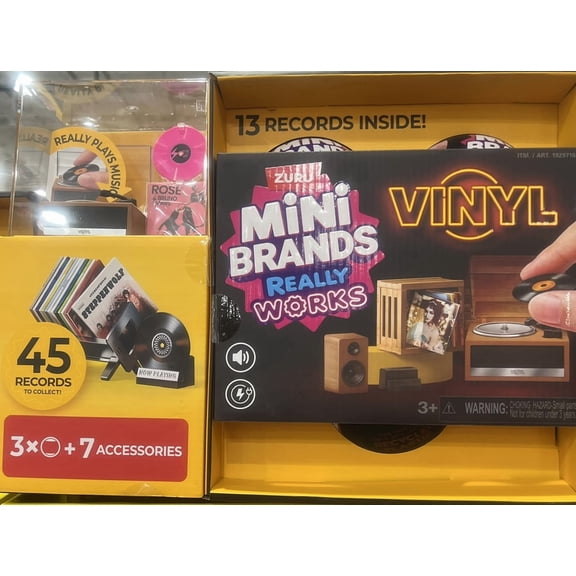 Viral ZURU Mini Brands Vinyl Record Player REALLY WORKS + 13 Records Box Set