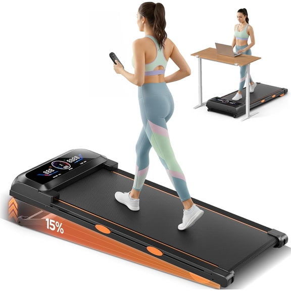 Virans 3 in 1 Walking Pad Treadmill, 15% Auto Incline with 12 Levels, Portable Treadmill with Bluetooth Speaker, 3.5 HP Quiet Motor, 450 lbs Capacity, APP & Remote Control