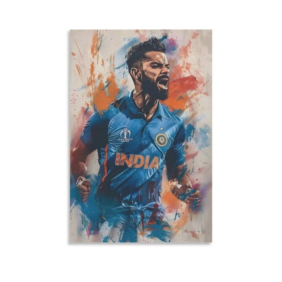 Virat Kohli Canvas Poster Canvas Wall Art Prints Poster Gifts Photo Picture Painting Posters Room Decor Home Decorative 12x18inch(30x45cm)