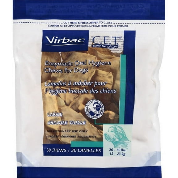 Virbac C.E.T. Enzymatic Oral Hygiene Chews Large Dog 30 Count