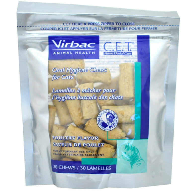 Virbac C.E.T. Fish Flavor Oral Hygiene Chews for Cats Virbac C.E.T. Fish Flavor Oral Hygiene Chews for Cats