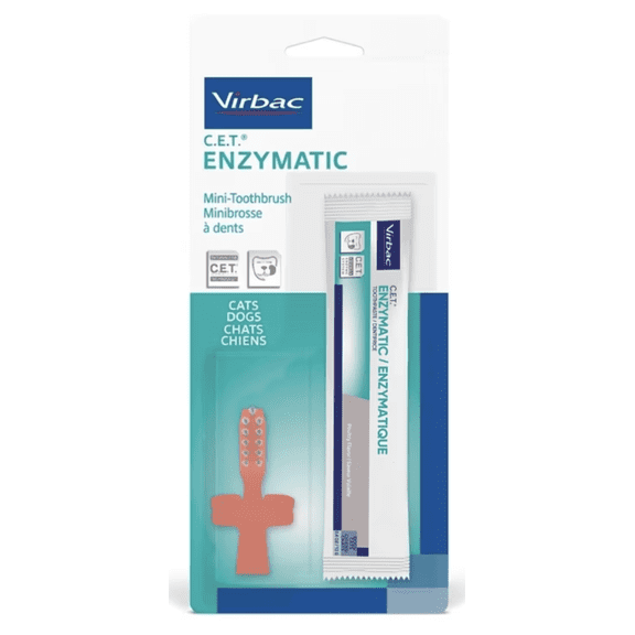 Virbac C.E.T. Mini-Toothbrush with Enzymatic Toothpaste, Poultry Flavor