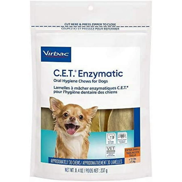 Virbac CET Enzymatic Oral Hygiene Chews for Extra Small Dogs, Dental