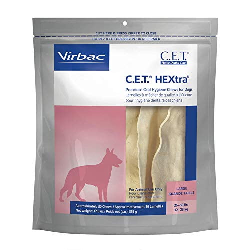 Virbac CET HEXtra Premium Oral Hygiene Chews for Dogs