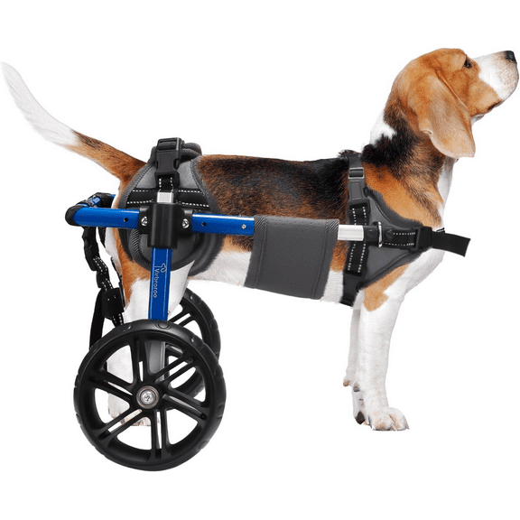 Virbraroo Dog Wheelchair for Back Legs with Upgraded All-Terrain Tires & Durable Bearings,Adjustable Dog Wheelchair for 11.8"-17.7" Lenght,22-35 lbs Disabled or Injured Small Dogs
