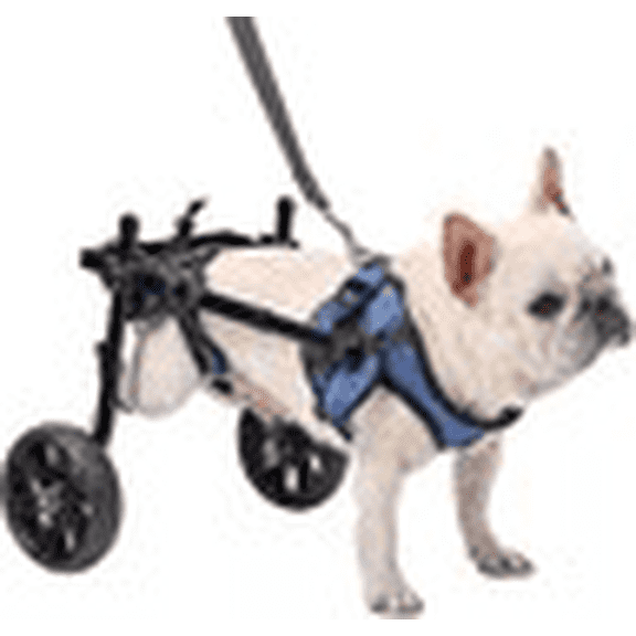 Virbraroo Adjustable Dog Wheelchair For Back Legs With Upgraded All-Terrain Tires & Durable Bearings Reflective Safety Design For Disabled Or Injured Small Dogs