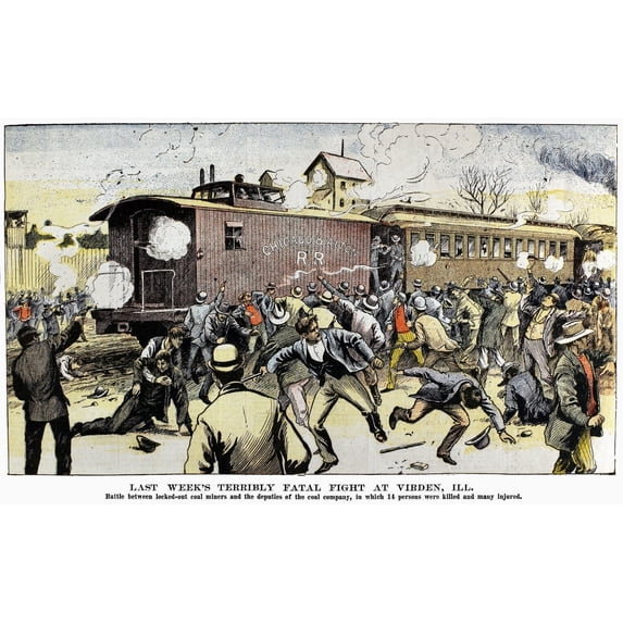 Virden Massacre, 1898. Nfight Of 12 October 1898 Between Mine Workers And Deputies Of The Chicago-Virden Coal Company