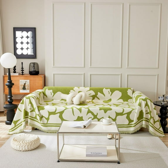 Vireellx Beige Chenille Sofa Covers Couch Covers for 2 Cushion Couch Sofa Slipcovers Reclining Couch Cover Love Seat Couch Covers for Living Room Sectional Sofa Covers for Pet