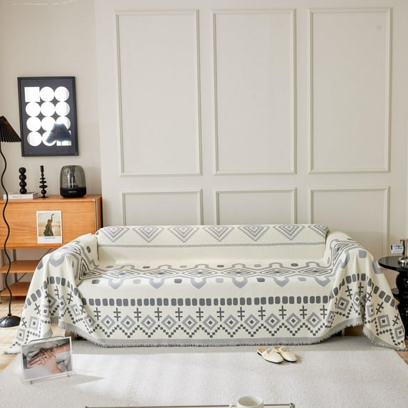 Vireellx Beige Chenille Sofa Covers Couch Covers for 2 Cushion Couch Sofa Slipcovers Reclining Couch Cover Love Seat Couch Covers for Living Room Sectional Sofa Covers for Pet