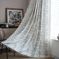 thumbnail image 1 of Vireellx Beige Curtains Crochet Lace Patchwork Drapes Curtains 84 Inch Length 2 Panels Tassel Rod Pocket Semi-Sheer Boho Bedroom Living Room Farmhouse Rustic Window Curtain Panels, 1 of 8