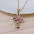 thumbnail image 1 of Vireellx Cross Pendant Necklace for Women Vintage Gold Plated Zircon for Gift Jewelry Valentines Day, 1 of 6